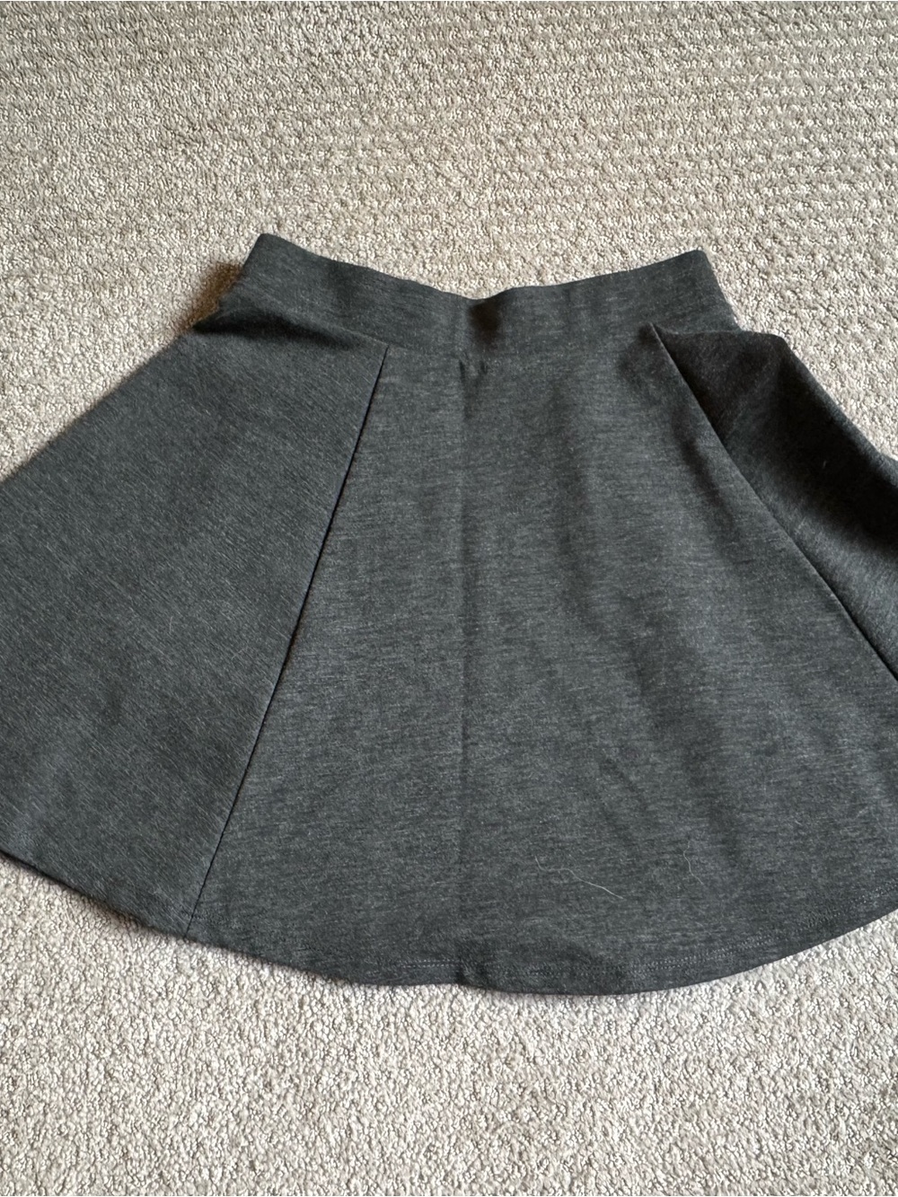 Flattering Dark Gray A-Line Skirt